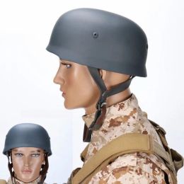 Helmets German M38 Paratrooper Steel Helmet Film and Television Props Paratrooper With Leather Liner Hunting Caps