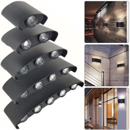 Wall Lamp 2W 4W 6W 8W 10W Outdoor Sconces IP65 Waterproof Black Porch Light Up Down Beam Sconce Balcony Terrace Decoration