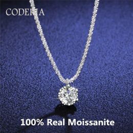 Necklaces Best Selling S925 Silver Moissanite Necklace Thick Chain Women Birthday Gift 12CT Diamond Necklace Exquisite Party Jewellery