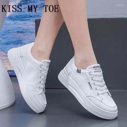 Casual Shoes 2024 White Season Simple PU Chaussure Femme Sport Sneakers Flats Platform For Women Ladies Trainers Zapatos Mujer