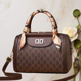 Factory sales women handbag elegant retro old Colour handbags sweet elegant ribbon women shoulder bag simple atmospheric letters leather messenger bag 0915#