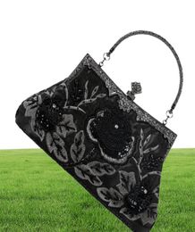 Elegant Frame Women Formal Beaded Evening Purses And Handbags Bridal Sequins Clutch Bag Cocktail Party Duffel Bags6535532