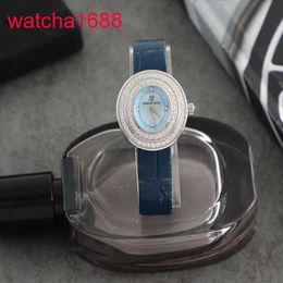 Mens AP Wrist Watch 67395BC Womens Light Blue Plate Original Diamond 18K White Gold Quartz Ladies Watch