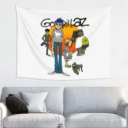 Tapestries Gorillaz Music Tapestry Wall Hanging Hippie Fabric Bohemian Blanket Decor 95x73cm