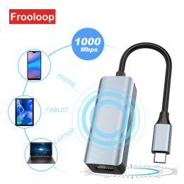 Hubs 1000 Mbps USB Type C Ethernet Adapter USB C To RJ45 Docking Station Lan Internet Cable For Macbook iPad Pro Windows XP 7 8 10 11