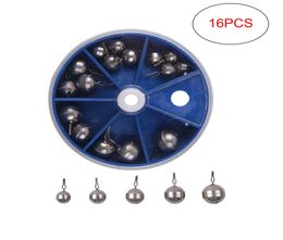 Tungsten Round Drop S Weights 16pcs Drop Style Sinker Down S Fishing Sinkers for CarpBassPike Fishing Box Tackle Kit8780871