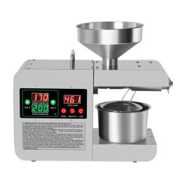 Pressers BEIJIAMEI X8S Household Stainless Steel Oil Squeezing Machine High Power Peanut Flax Seed Walnut Cold And Hot Oil Press