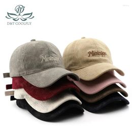 Ball Caps D&T 2024 Fashion Baseball Cap Men Women Adjustable Cotton Wool Polyester Solid Embroidered Logo Versatile Sun Protection Hat