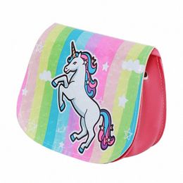 carto Unicorn Shoulder Crossbody Menger Bags for Girls Party Gift Fi Shiny Rainbow Handbag Coin Purse W0Di#