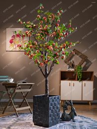 Decorative Flowers Imitative Tree Green Plant Fake Flower Bionic Trees Potted Indoor Living Room Floor Decoration Ornaments