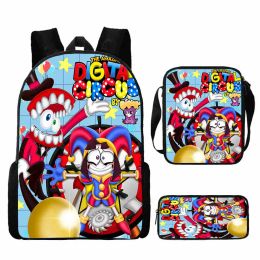 Bags The Amazing Digital Circus School Bag for Boys Girls Children Backpack Set for School Anime Kawaii CartoonKids Bag Best Gift