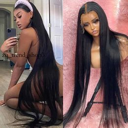 Peruvian Hair Bone Straight Lace Front Human Hair Wigs 220%density 13x6 Lace Frontal Wigs for Women 53