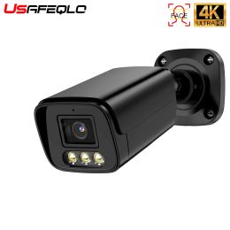 Lens 4K 8MP Metal Case POE IP Camera 5MP 3MP XMeye APP AI Face Motion Detection Two Way Audio Outdoor Surveillance Camera