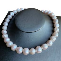 Necklaces 11121315mm Big Pearl Necklace 100%Natural Freshwater Pearl Jewelry 925 Sterling Silver For Women Fashion Gift