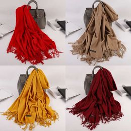 Brand Scarves Winter Soft Warm Cashmere Scarf for Women Wool Autumn Poncho Mens Womens Pashmina Female Foulard Bufanda 230 s