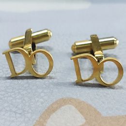 Links Custom Personalised Classic Name Cufflinks Gold Stainless Steel for Men Customised Nameplate Cuffs Buttons Jewellery New Year Gift