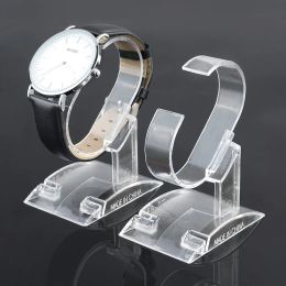 Strands 10/20pcs C Type Plastic Clear Watch Bracelet Display Showcase Rack Holder Retail Store Watch Display Stand Organiser Showcase