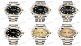Luxury Unisex Watch 2813 Automatic Mechanical 116203 Black Men039s Watch 36mm Diamond Dial Sapphire Glass Ladies Watches Stainl8530096