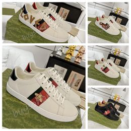 Bee Sneakers Designer Embroidered Sneakers Womens Mens Shoes Casual Shoe Sports Trainers Snake Tiger White Green Stripes jogging Woman wonderful zapato