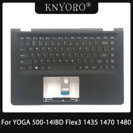Keyboards Brand NEW For Lenovo YOGA 50014IBD Flex3 1435 1470 1480 Laptop US English Keyboard Palmrest Top Case C Shell Accessories