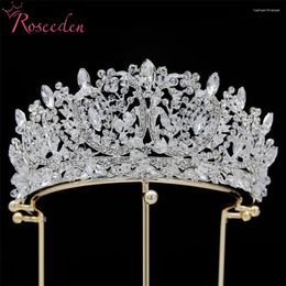 Hair Clips Wedding Jewellery Beauty Pageant Headpiece Colourful Crystal Handmade Bridal Tiara For Women RE4939