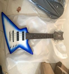 Customised whole 12string bass guitar sunburst blue finish bass guitar 7159846