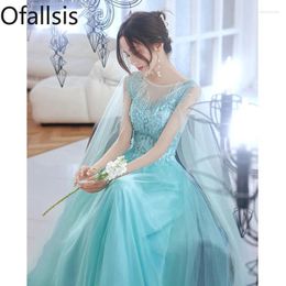 Party Dresses Ofallsis Embroidery Host Evening Dress Female 2024 Style Artistic Exam Graduation High Sense Chorus Performance Long