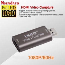 Lens 4K 1080P 60hz USB2.0 Audio Video Capture Card HDMI To USB 2.0 Acquisition Card Live Streaming Plate Camera Switch Game Recording