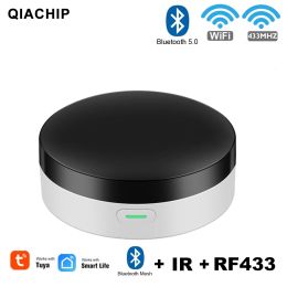 Control Tuya Smart Bluetooth Sig Mesh Gateway Hub For Universal Wifi+IR+RF433 Automation Remote Control Work With Alexa Google Assistant