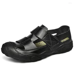 Sandals 2024 Beach Shoes In The Summer Of Outdoor Men's Casual Tide Wear Soft Bottom Non-slip Breathable Slippers