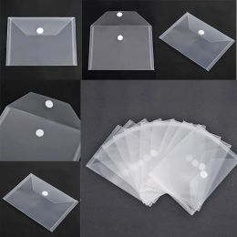 Bags 10pcs/set 18x13cm Self Adhesive Fastener Stickers Transparent Plastic Storage Bags For Cutting Dies Stamps Organiser Holders Bag