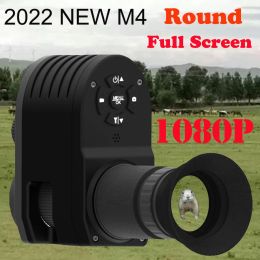 Cameras Megaorei 4 1080p HD Night Vision Scope Cam Hunting Camera Portable Rear Sight Add on Attachment 4X Digital Zoom Equipment