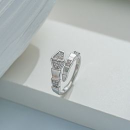 Luksusowy klasyczny projektant paznokci Pierścień mody unisex mankiet para bransoletka złota pierścionek biżuteria walentynkowa prezent diamentowy Nowy pierścionek