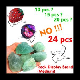 Storage Bags 24 PCS Display Stand Small Acrylic For Painted Rocks Geodes Minerals Agates(M)