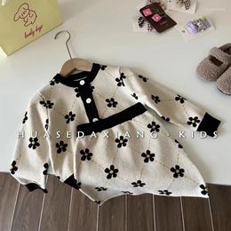 Clothing Sets Girls Coat Skirts Kids Suits 2PCS/Set Cotton 2024 Knitting Spring Autumn Formal Sport Teenagers Children