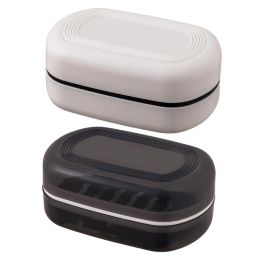 Dishes 2Layer Soap Box Container with Lid Travel Soap Holder Durable Soap Case Strong Sealing Organiser Bathroom Storage Accessories