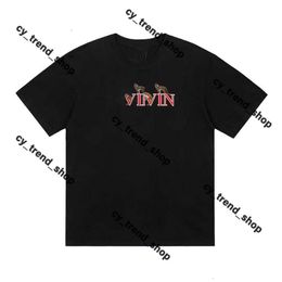 Lanvine Shirt Gal Lavin Mens Lannvin Shirt Casual Man Womens Lanvins Tees Hand-painted Ink Splash Graffiti Letters Loose Short-sleeved Round Neck Lanvis Shirt 981