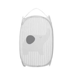 Organisation Dirty Laundry Basket Foldable Clothes Storage Baskets Mesh Washing Clothing Baby Toys Storage Home Organiser