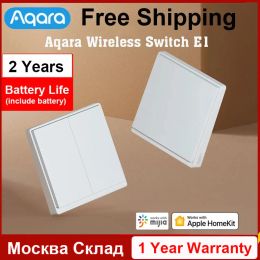 Control Aqara E1 Smart Wireless Switch Wall Switch Zigbee Smart Dual Control One Key Control Extreme Singleclick Mode 2 Years Long Batt