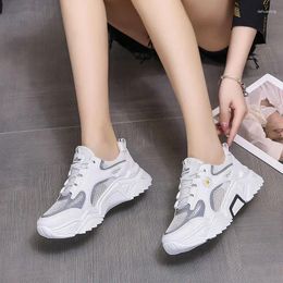 Fitness Shoes Hollow Mesh Dad Women Sneaker Summer Breathable Sports For Girls Favourite Small White