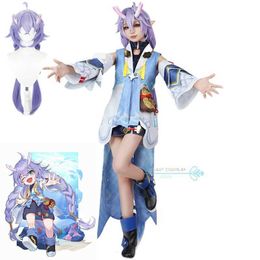 Anime Costumes Game Honkai Star Rail Bailu Cosplay Come Full Set with Textured Fabrics Accessories Bai Lu Cosplay Wig Outfit Sexy Dress Tail Y240422