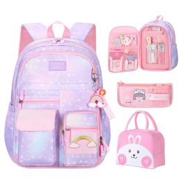 Bags Girls School Backpacks Kawaii Book Bag with Compartments for Girl Kid Students Elementary School Back Pack Kids Rucksack Mochila