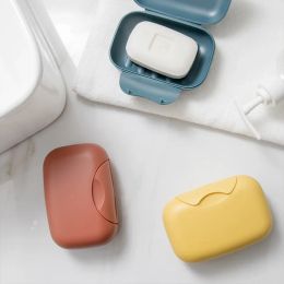 Dishes Portable Travel Soap Box Four Colours Waterproof Leak Proof Stylish Compact Easy To Carry Bathroom Storage Sealed Box