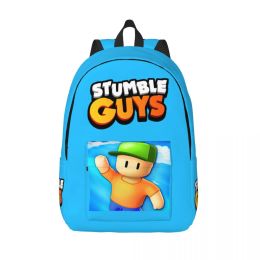 Bags Stumble Guys Cartoon Backpack Middle High College School Student Game Bookbag Men Women Daypack Travel