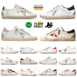 Neue luxuriöse handgefertigte schmutzige Turnschuhe Golden Herren Designer Schuhe Frauen Italien Brand Casual Goose Super Star Goode Classic Goose's Trainer Eis Wildleder Upper Goldenstar