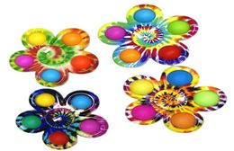 Fashion Spinner Party Favor printed Rainbow Bubble Sensory figit Toys Simple wholesale children early education2168868