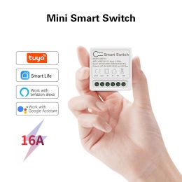 Control 16A Tuya Mini WiFi Switch Module Smart Life Remote Voice Control Smart Light DIY Switch Module Smart Home With Alexa Google Home