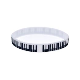 100PCS Piano Key Silicone Rubber Bracelet Great To Used In Any Benefits Gift For Music Fans302T