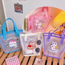 Storage Bags Transparent Clear Eco Kawaii Hand Travel Toiletry For Documents The Maternity Cosmetic Diaper Stationery Mesh