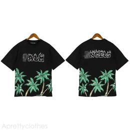 Palm Angle Men's Fashion T Shirts Designer Limited Inkjet Graffiti Letter Printing Exquisite Scenery Sailboat Short-Sleeved Casual Tshirt Palm Angle T Shirt 44